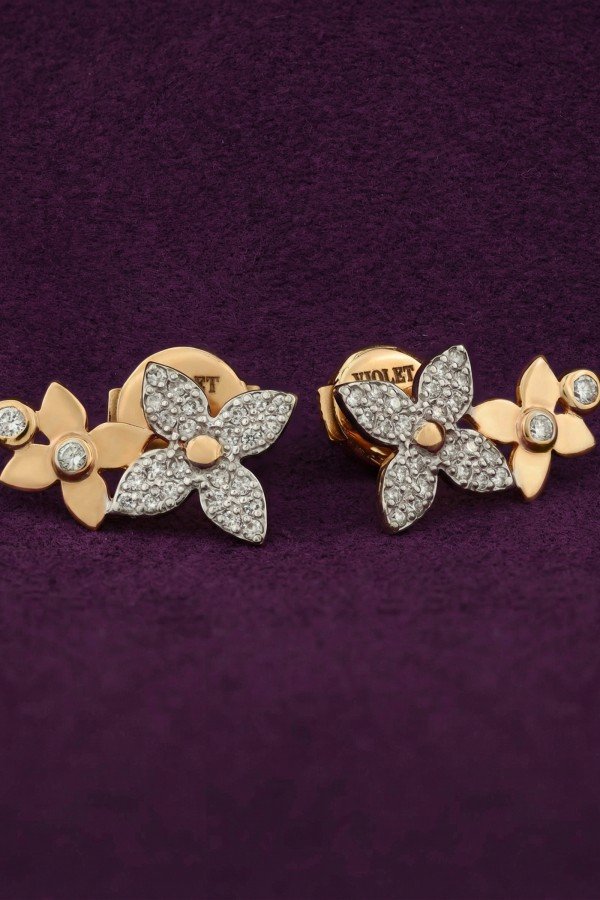 Серьги из золота c бриллиантами