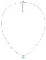Колье из белого золота c бирюзой