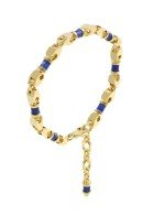 Браслет из лимонного золота c лазуритом