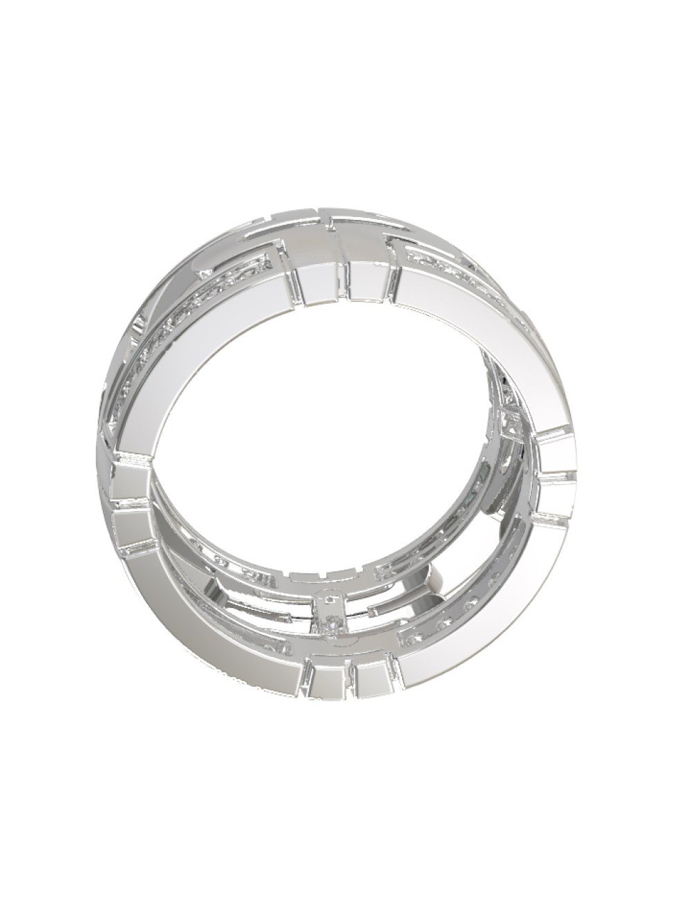 Кольцо из белого золота c бриллиантами