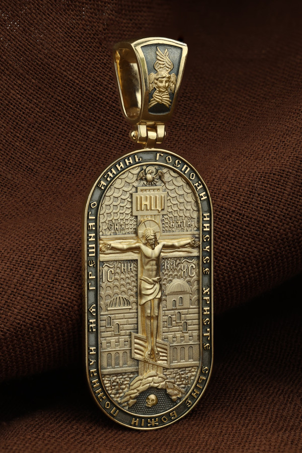 Образок из лимонного золота 585 пробы