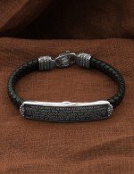 Браслет из белого золота c шнурком