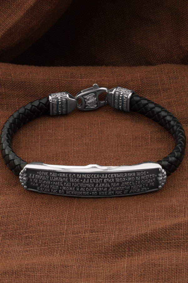 Браслет из белого золота c шнурком