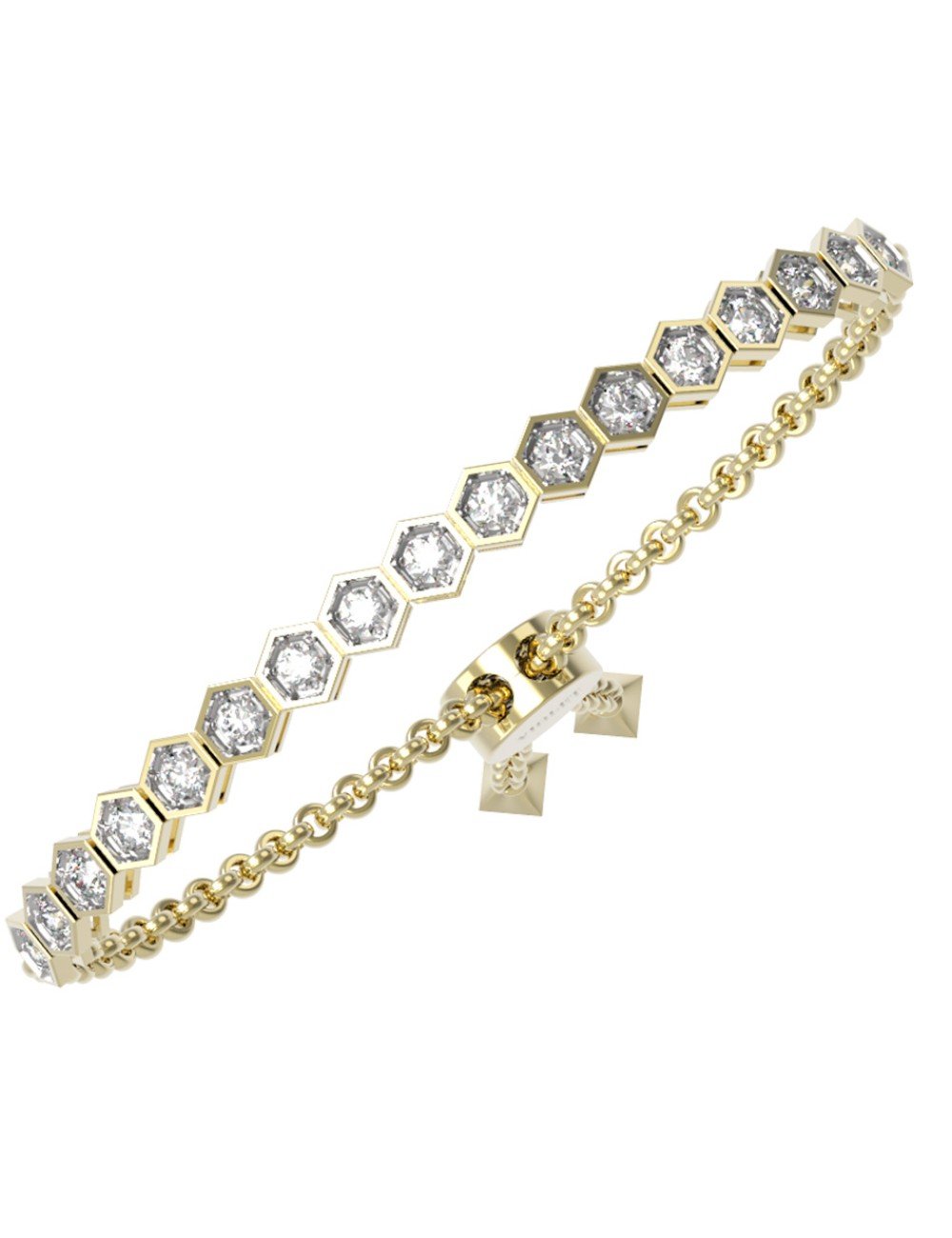 Браслет из лимонного золота c бриллиантами