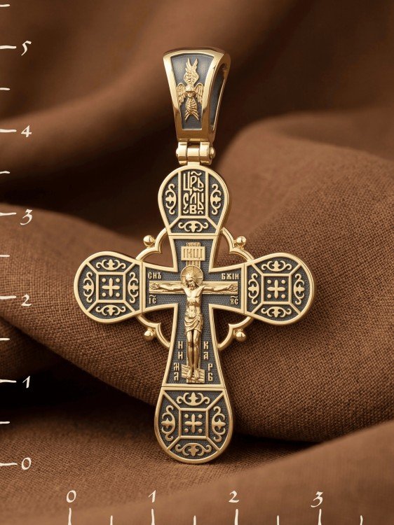 Крест из лимонного золота