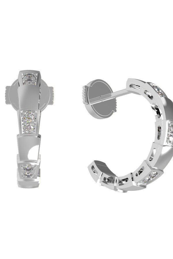 Серьги из белого золота c бриллиантами