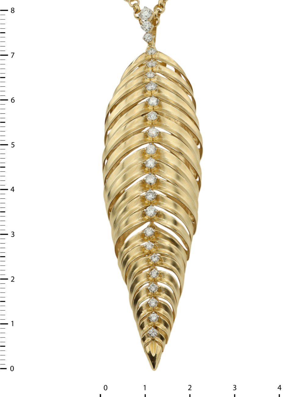 Колье из лимонного золота c бриллиантами