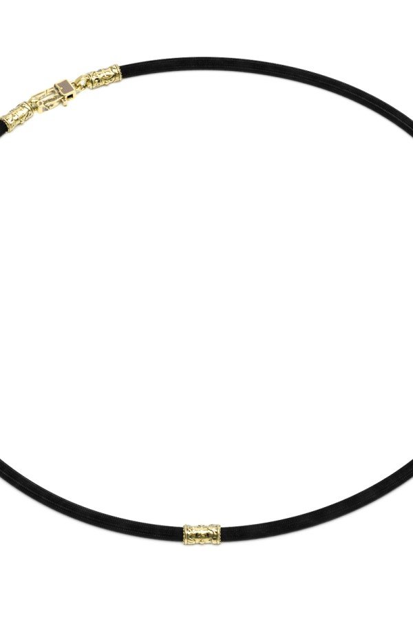 Шнурок шёлковый из лимонного золота c шёлковым шнурком