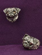 Подвеска из белого золота c эмалью