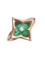 Кольцо из золота c бриллиантами и малахитом