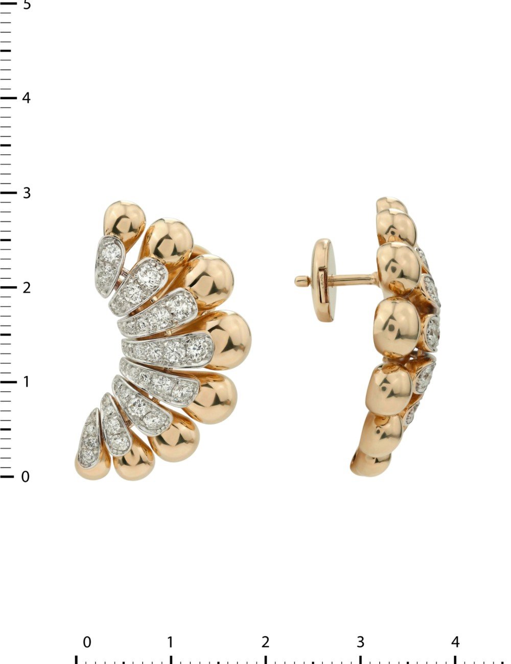 Серьги из золота c бриллиантами