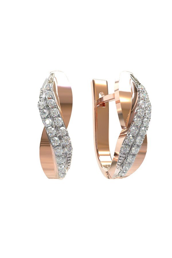 Серьги из золота c бриллиантами