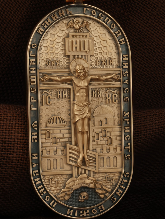 Нательная икона из красного золота 585 пробы