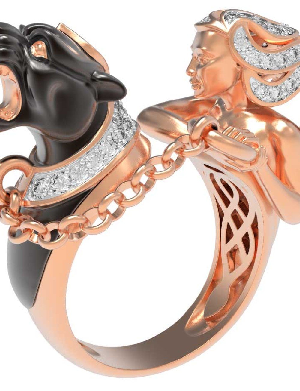 Кольцо из золота c фианитом