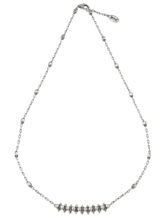 Колье из белого золота 585 пробы c бриллиантами