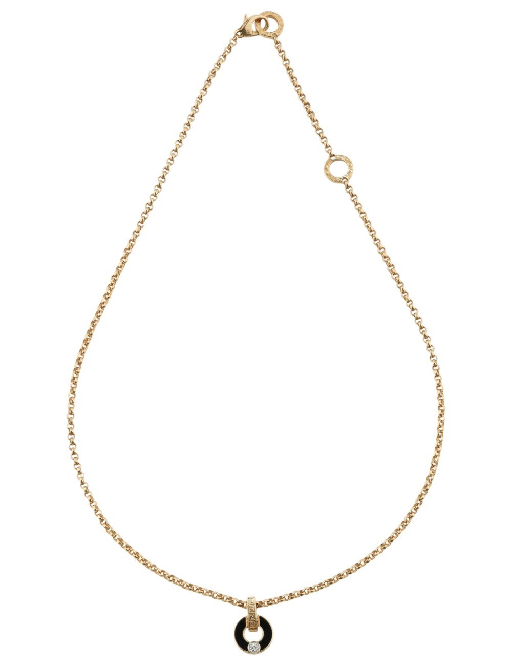 Колье из золота c бриллиантами и ониксом