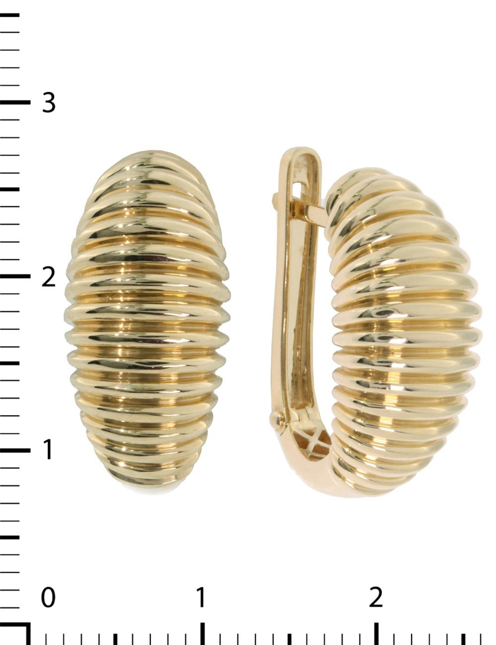 Серьги из лимонного золота