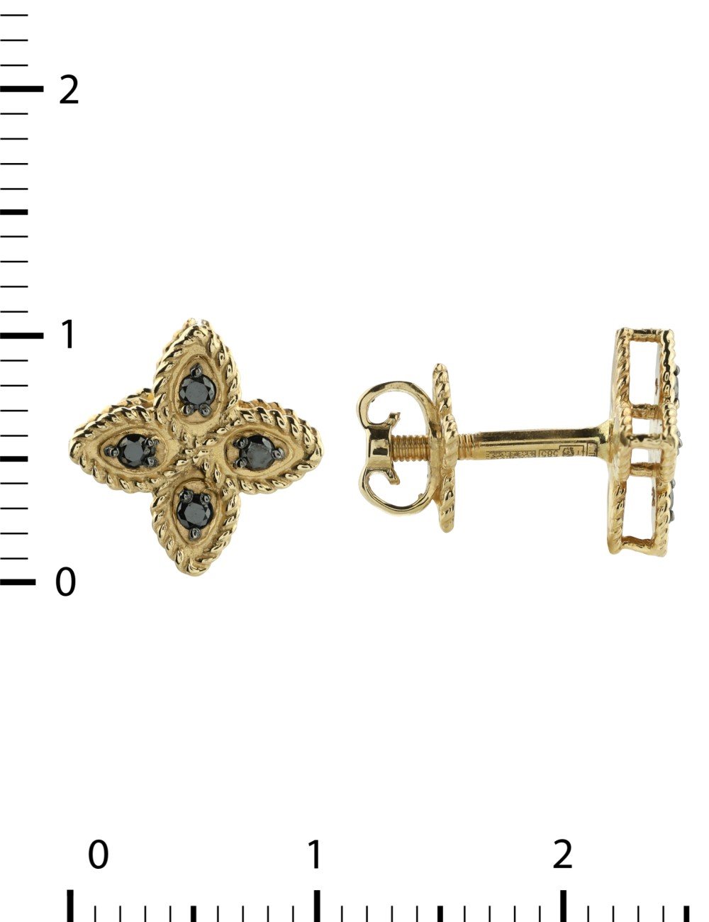 Серьги из лимонного золота c бриллиантами