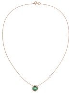 Колье из золота c бриллиантами и малахитом