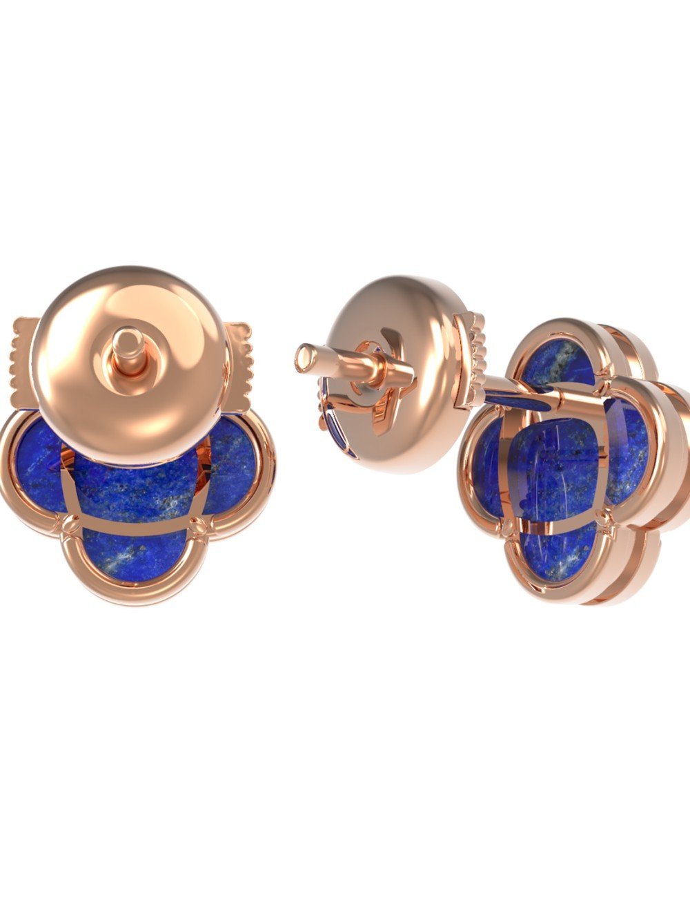 Серьги из золота c лазуритом