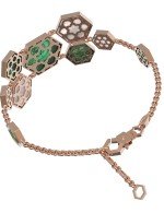 Браслет из золота c малахитом и перламутром