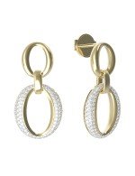 Серьги из лимонного золота c бриллиантами