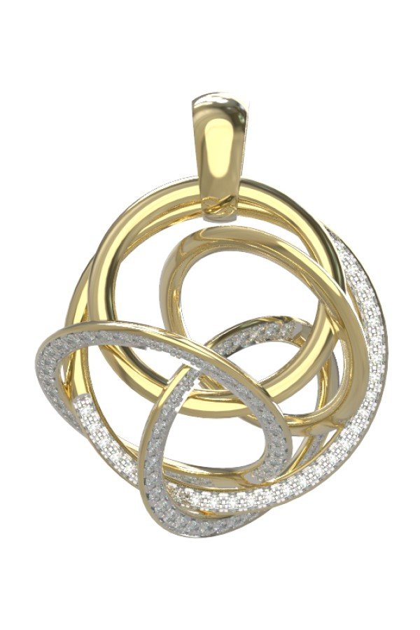 Подвеска из лимонного золота c бриллиантами