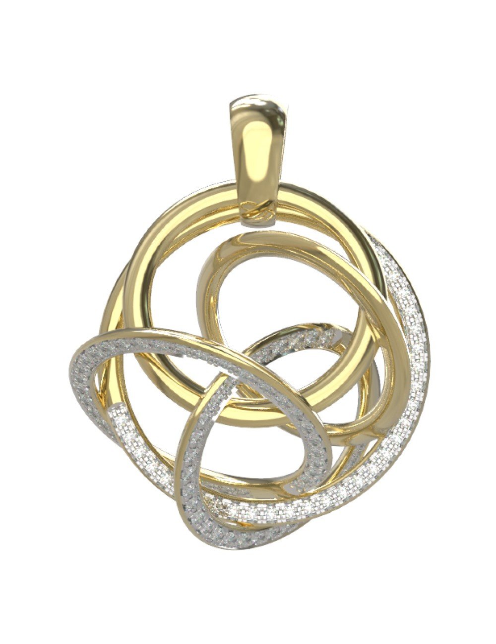 Подвеска из лимонного золота c бриллиантами