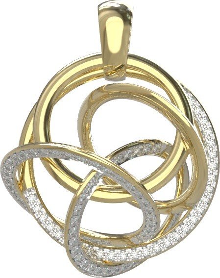 Подвеска из лимонного золота c бриллиантами