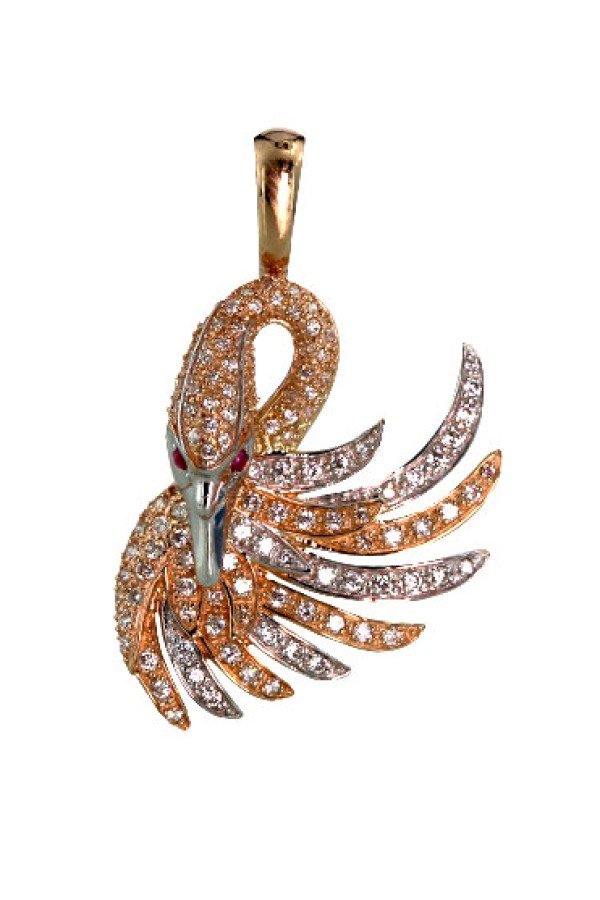 Подвеска из золота c фианитом