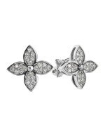 Серьги из белого золота c бриллиантами