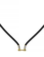 Шнурок шёлковый из лимонного золота c шёлковым шнурком