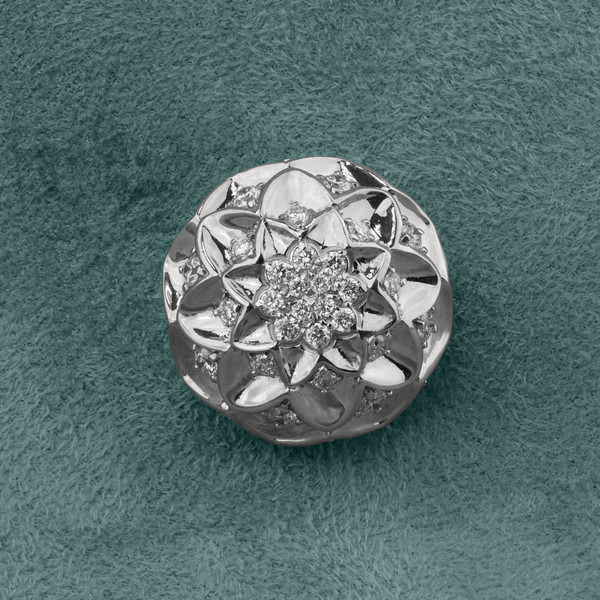 Подвеска из белого золота 585 пробы c бриллиантами