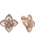 Серьги из золота c бриллиантами и перламутром