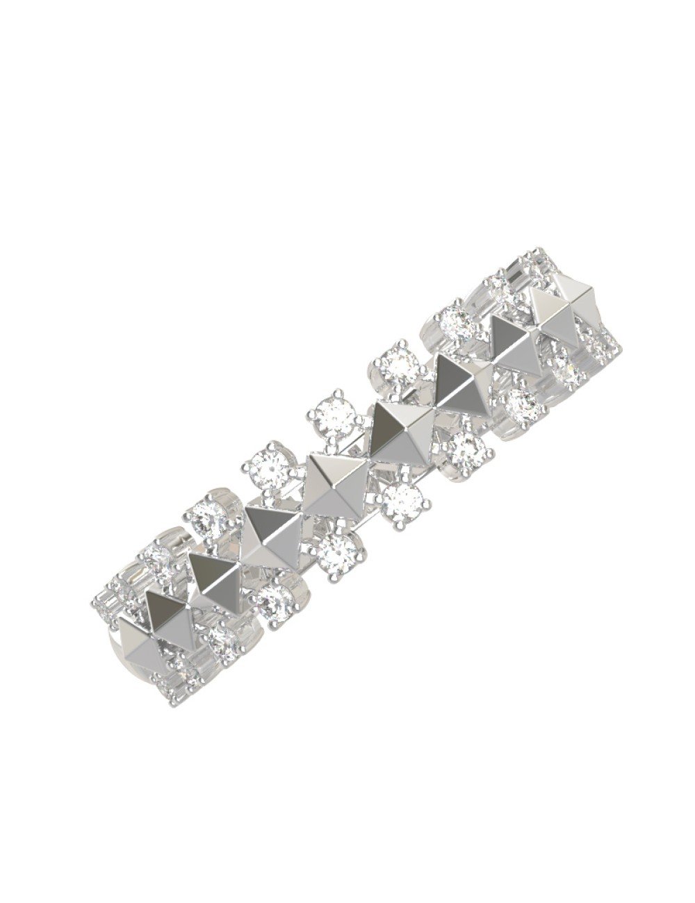 Кольцо из белого золота c бриллиантами