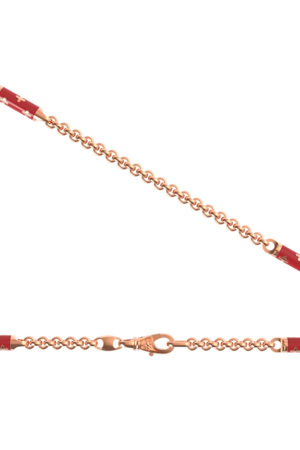 Цепь из золота c эмалью