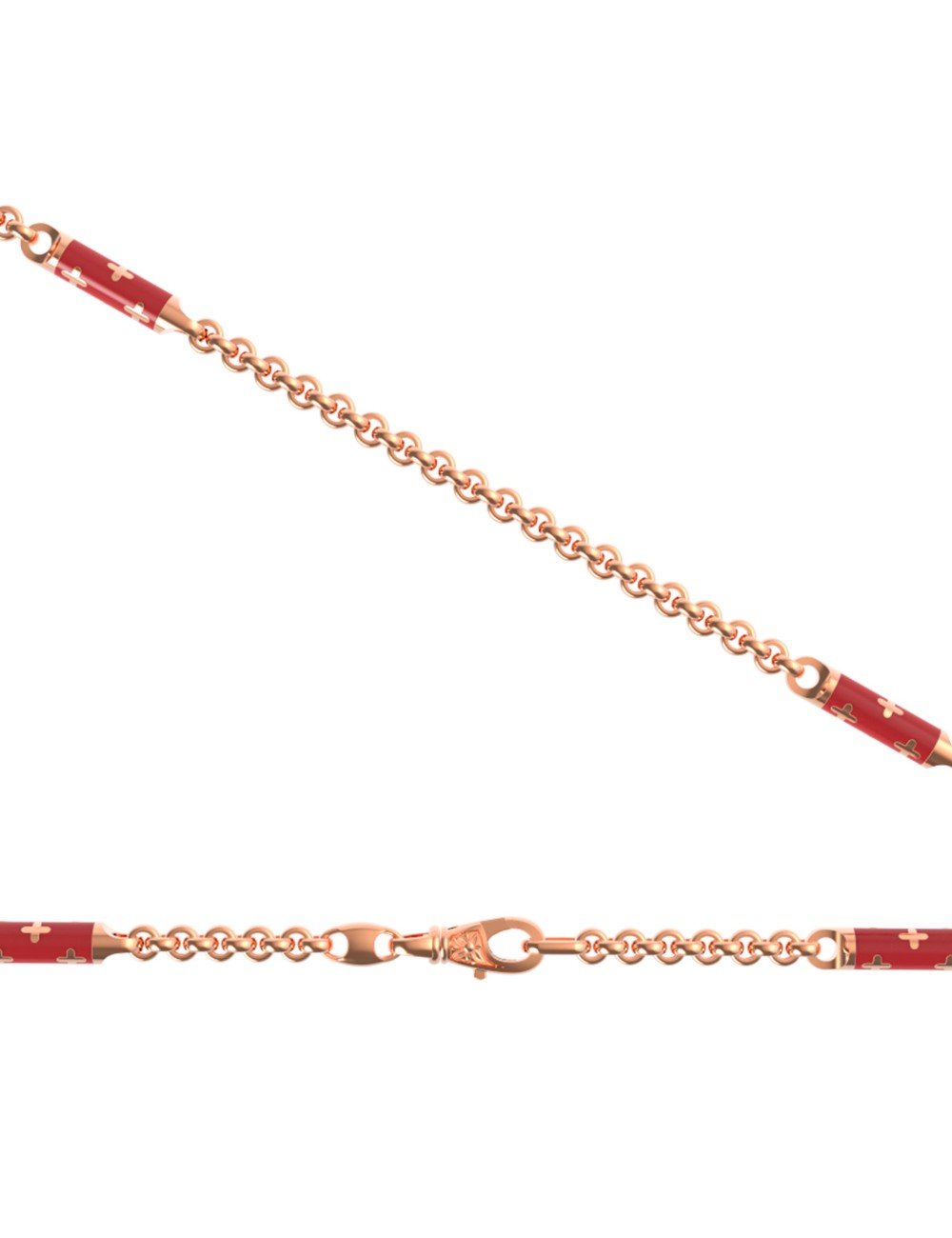 Цепь из золота c эмалью