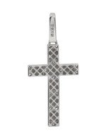 Крест из белого золота c бриллиантами