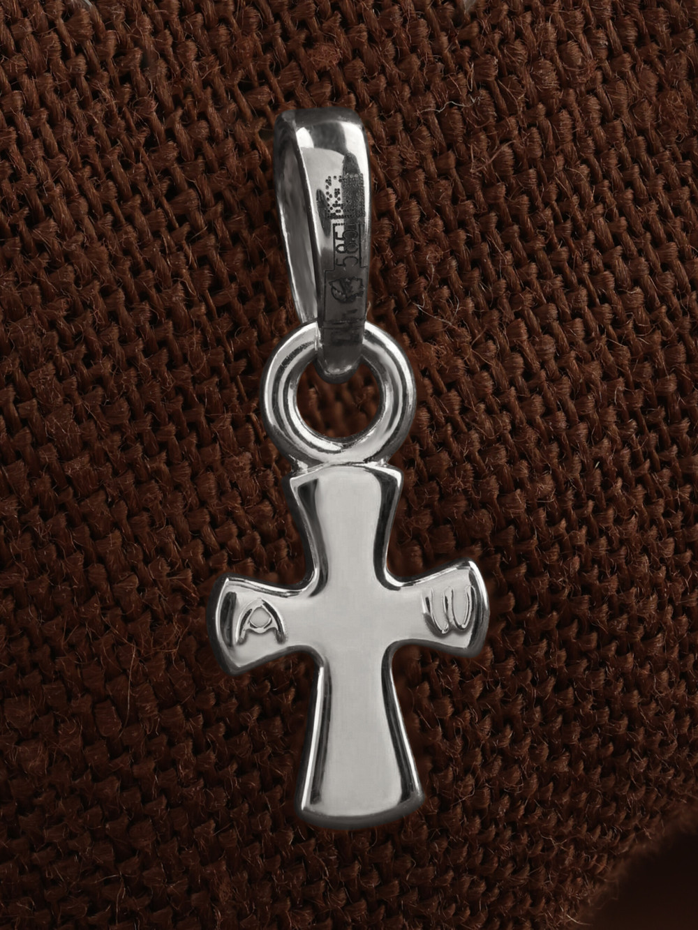 Крест из белого золота 585 пробы