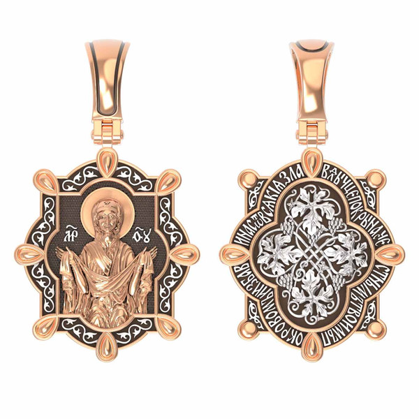 Образок из красного золота 585 пробы