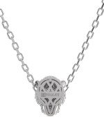 Колье из белого золота c бриллиантами и изумрудом