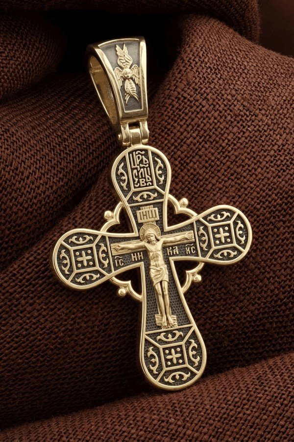 Крест из лимонного золота