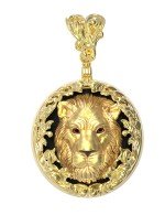 Подвеска из лимонного золота c эмалью и ониксом