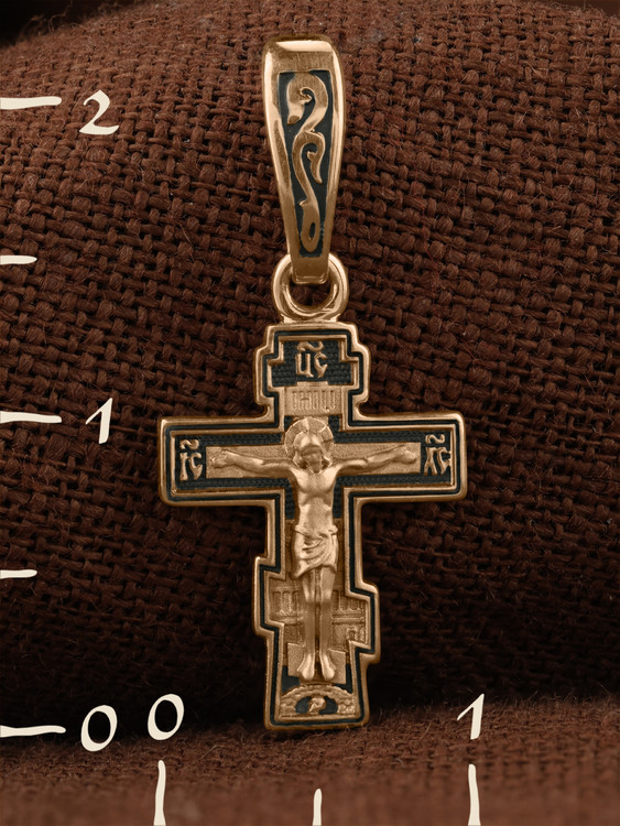 Крест из красного золота 585 пробы