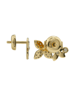 Серьги из лимонного золота c бриллиантами