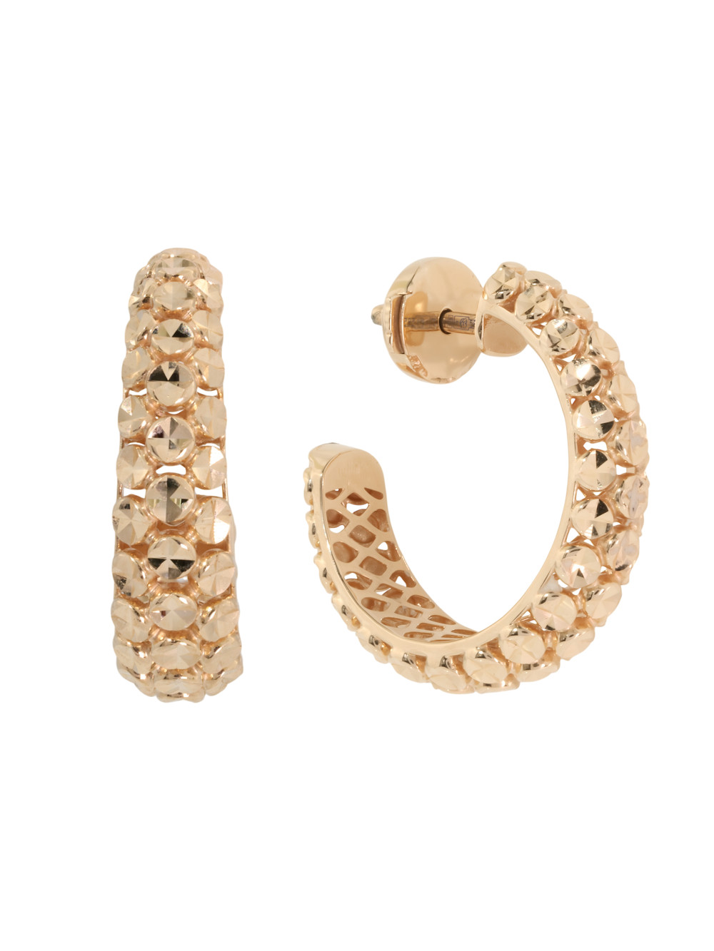 Серьги из красного золота 585 пробы