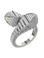 Кольцо из белого золота c бриллиантами