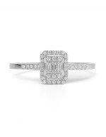 Кольцо из белого золота c бриллиантами