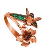 Кольцо из золота c фианитом