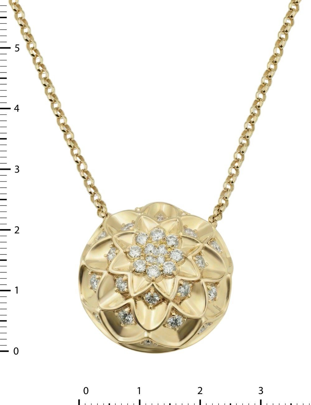 Колье из лимонного золота c бриллиантами